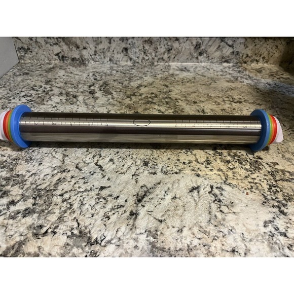 4 Sets Stainless Steel Rolling Pins with Adjustable Discs 2/3/6/10mm Baking - Picture 5 of 11